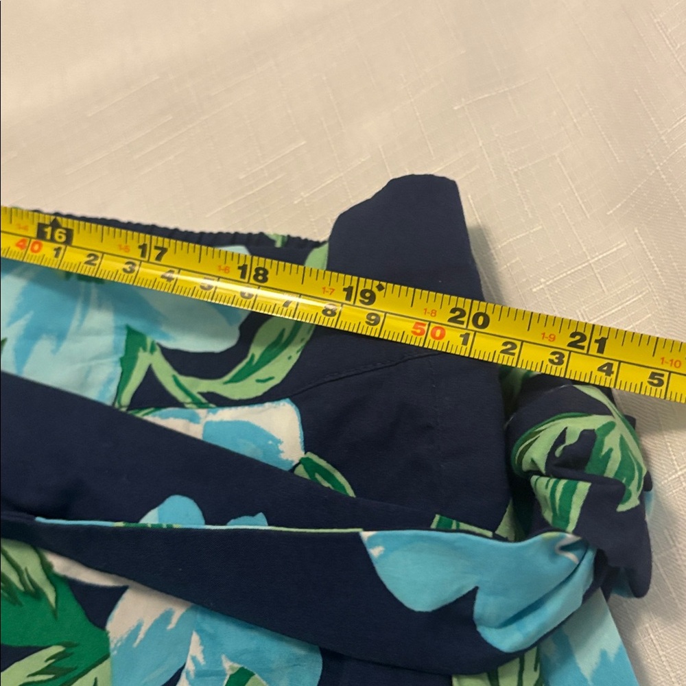 Talbots Navy Piper Pleated Midi Skirt SZ 20W Plus Size A Line full skirt floral - Picture 5 of 11